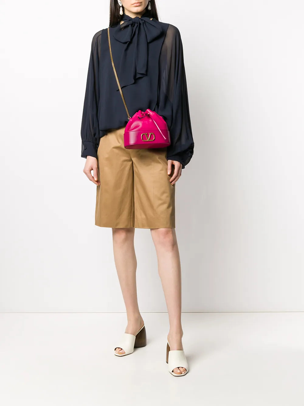 Valentino Garavani Pussybow Pouf Sleeve Blouse