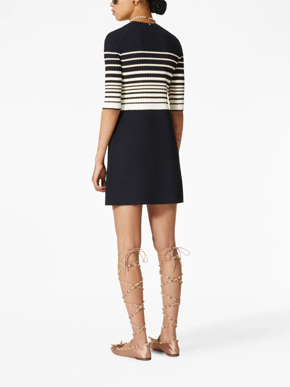 Valentino Striped Lurex Minidress