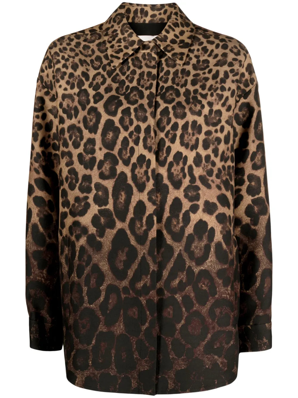 ADULT WOMEN'S SHIRT IN 65% WOOL AND 35% SILK FABRIC 42 Brown