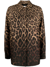 ADULT WOMEN'S SHIRT IN 65% WOOL AND 35% SILK FABRIC 42 Brown
