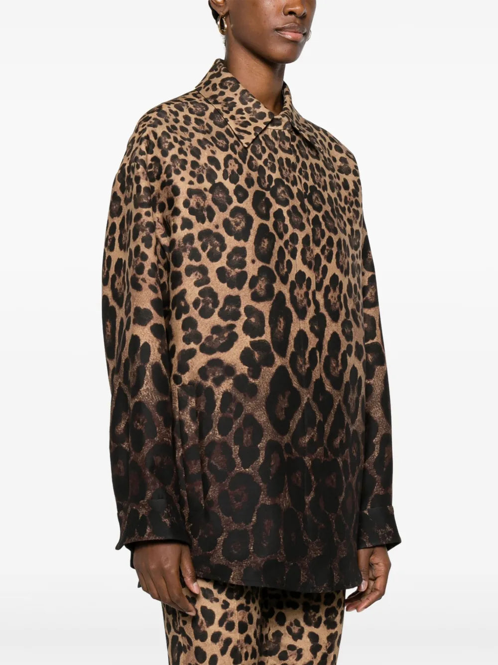 ADULT WOMEN'S SHIRT IN 65% WOOL AND 35% SILK FABRIC