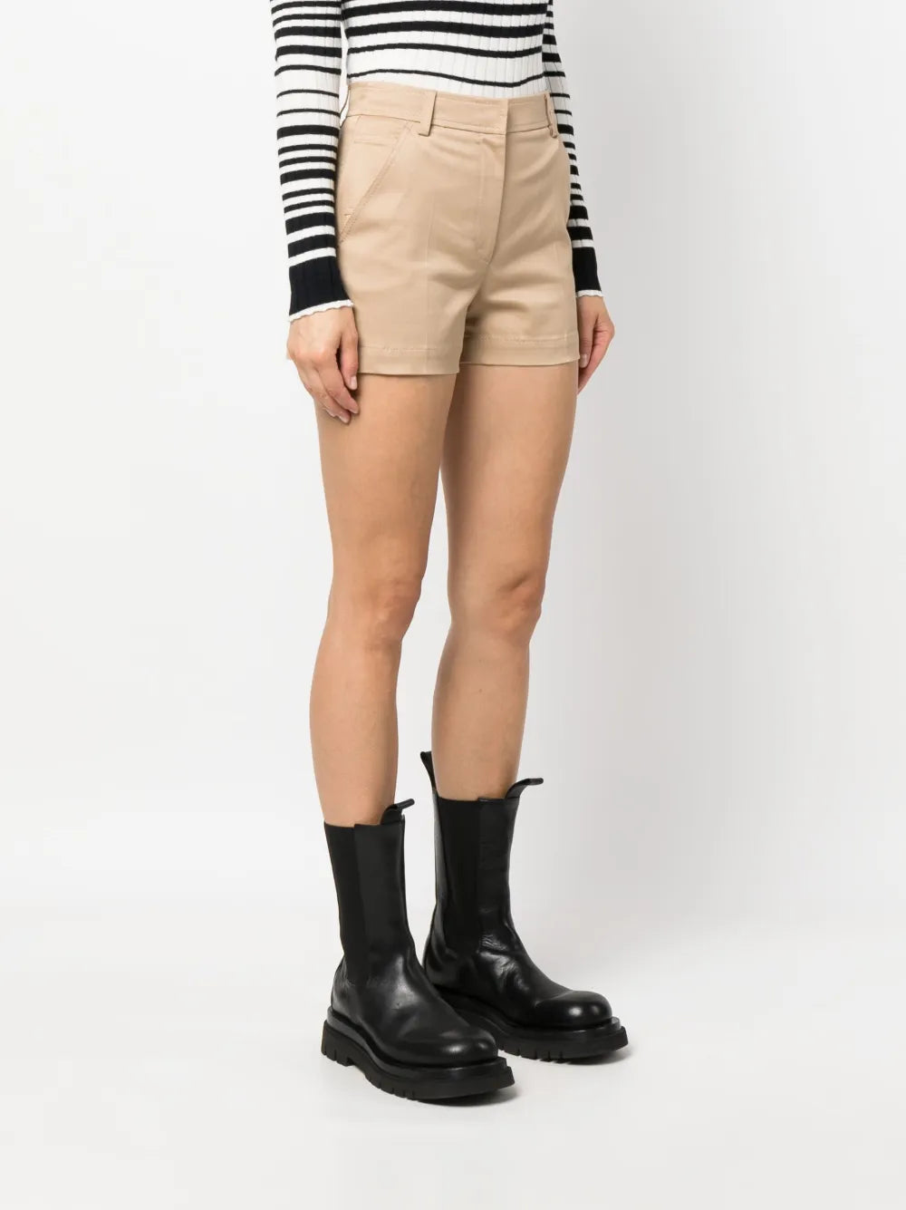 Valentino Garavani Rockstud High-Waisted Shorts