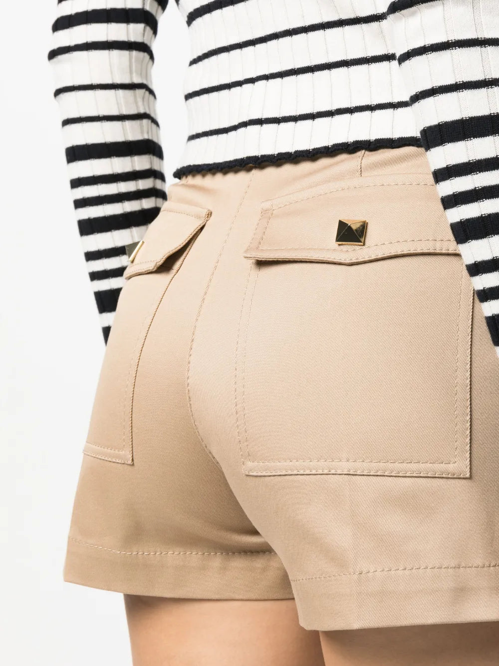 Valentino Garavani Rockstud High-Waisted Shorts