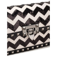 Valentino Garavani Small Rockstud23 Embroidered Shoulder Bag