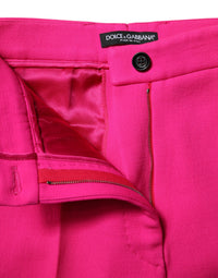 Dolce & Gabbana Fuchsia Pink HighWaist Tapered Trouser Women's Pants