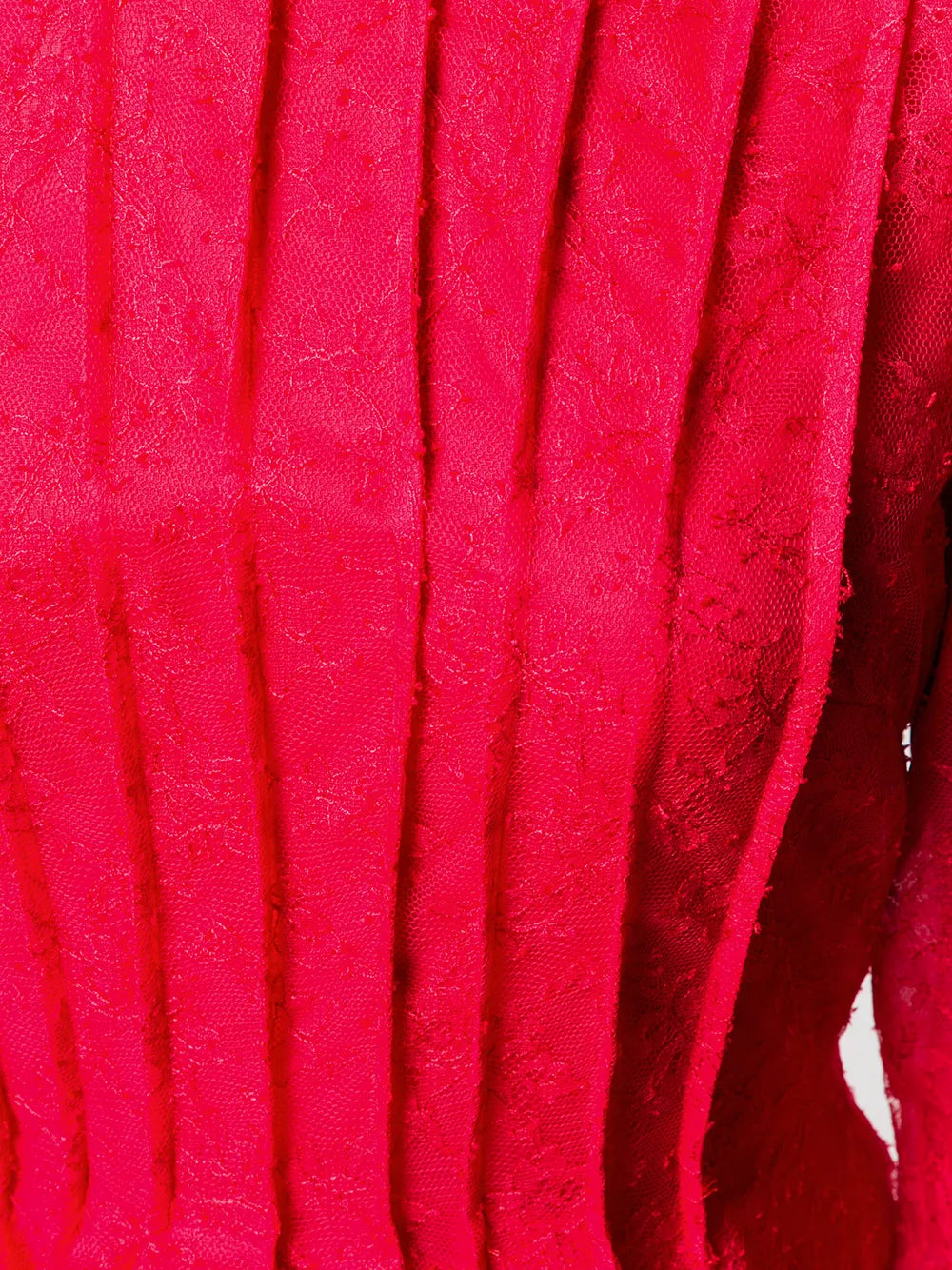 Valentino Garavani Floral Lace Skater Dress 42 Red