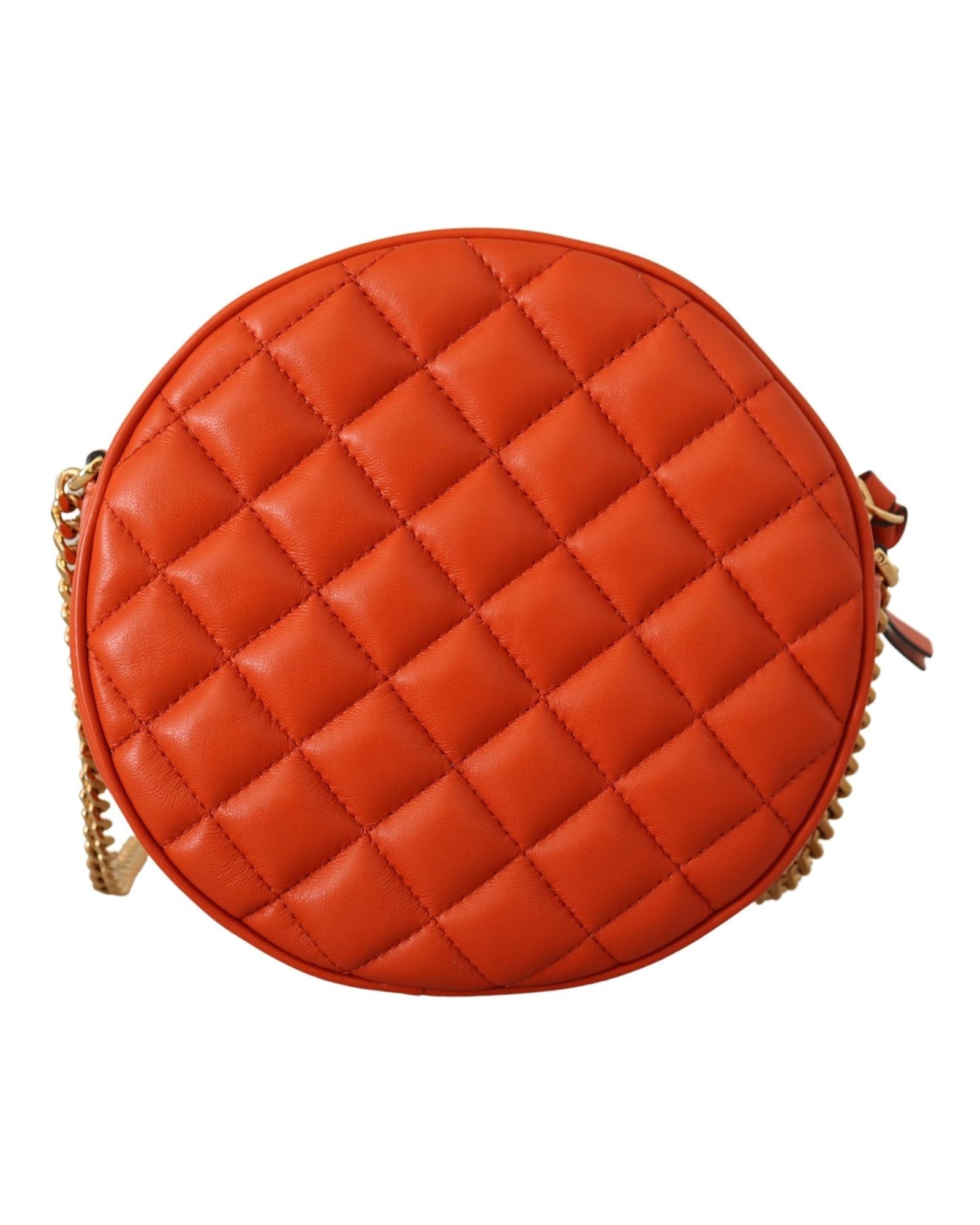 Versace  La Medusa Chain Bag in Orange