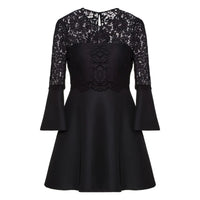 Valentino Garavani Lace-Paneled Flared Dress