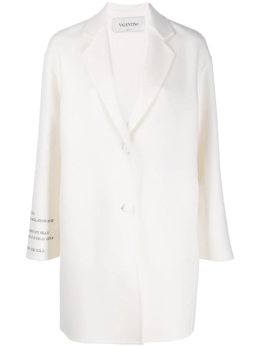 Valentino Garavani Poem Detail Single Breasted Coat