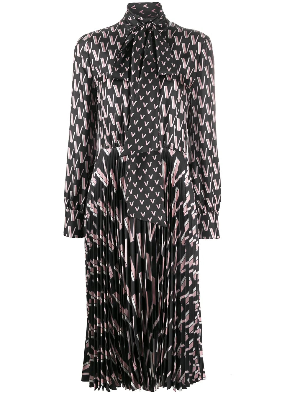 Valentino Garavani Double Vlogo Pussy-Bow Dress