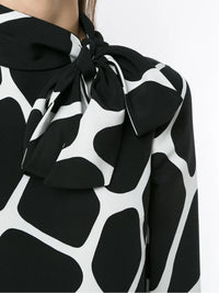 Valentino Garavani Giraffe Print Silk Mini Dress