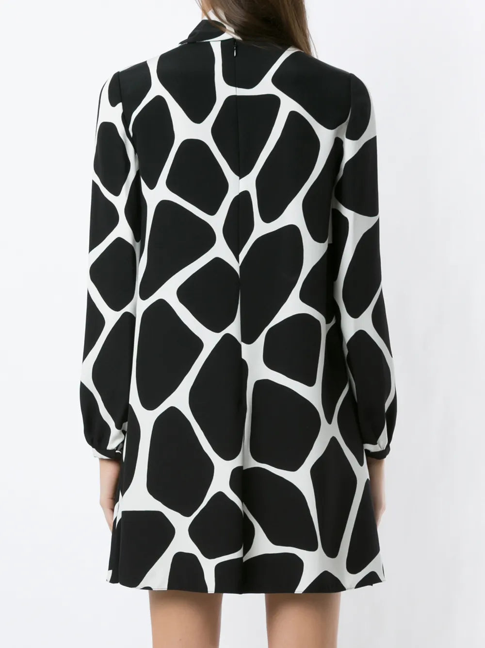 Valentino Garavani Giraffe Print Silk Mini Dress