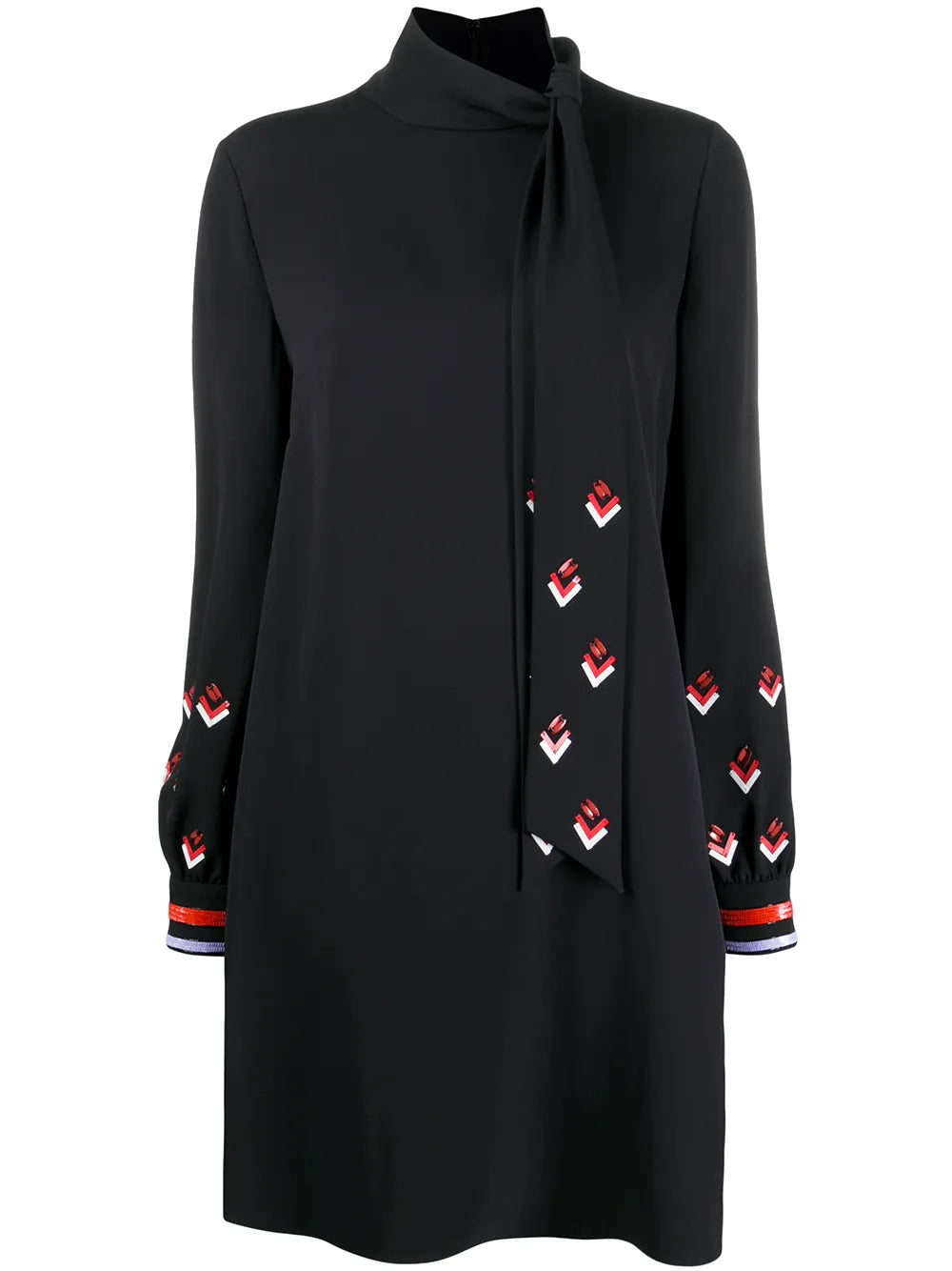 Valentino Garavani Sequin-Detail Long-Sleeve Dress