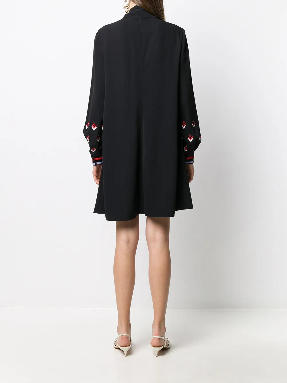 Valentino Garavani Sequin-Detail Long-Sleeve Dress