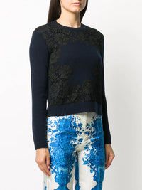 Valentino Garavani Lace Overlay Jumper