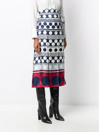 Valentino Garavani Stripe And Dot Skirt