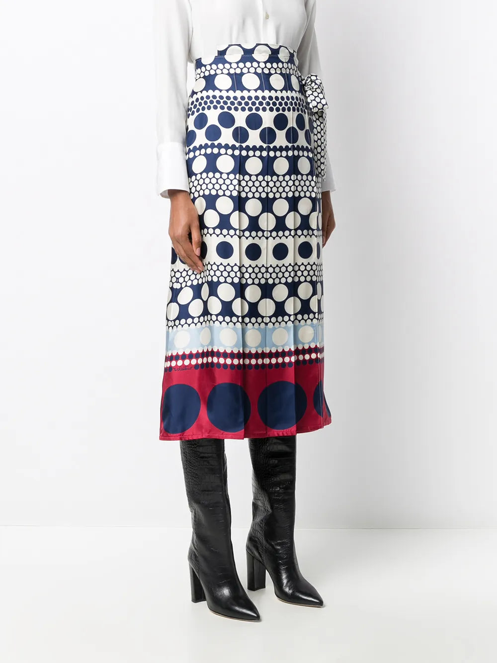 Valentino Garavani Stripe And Dot Skirt