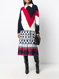 Valentino Garavani Stripe And Dot Skirt