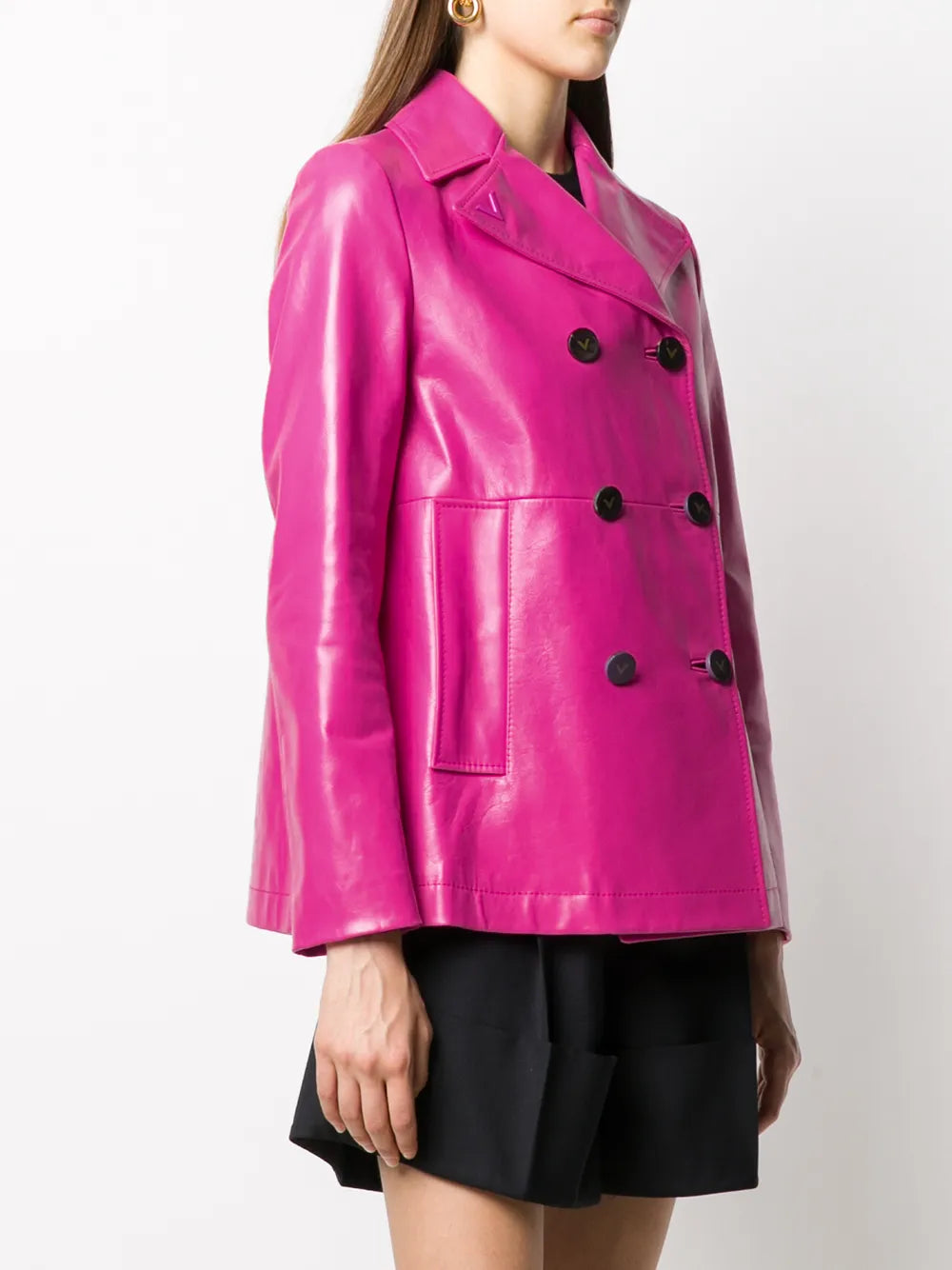 Valentino Garavani Double-Breasted Leather Jacket
