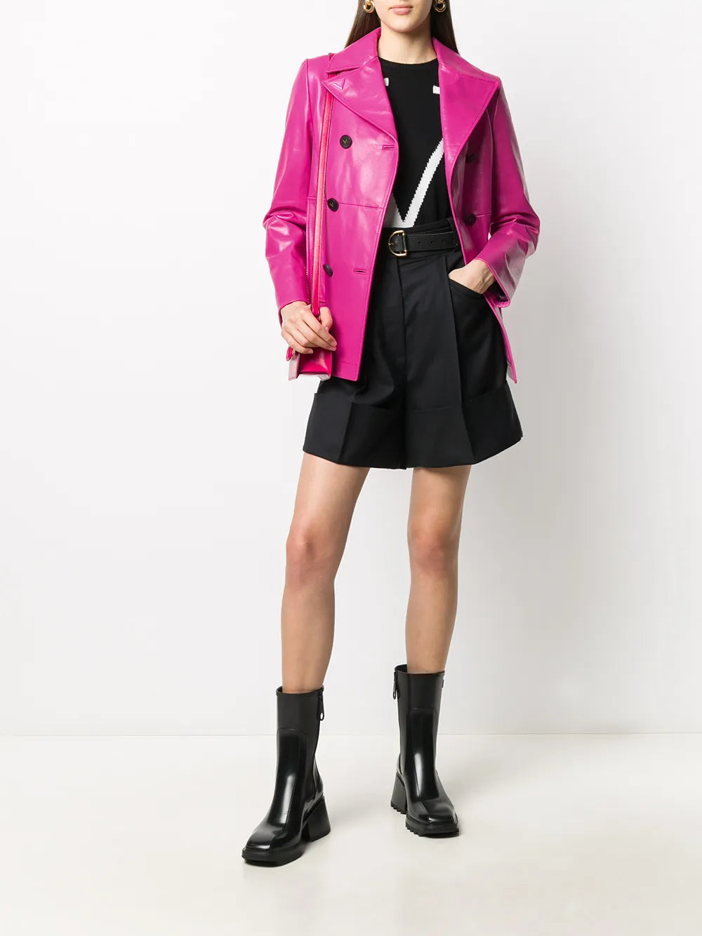 Valentino Garavani Double-Breasted Leather Jacket