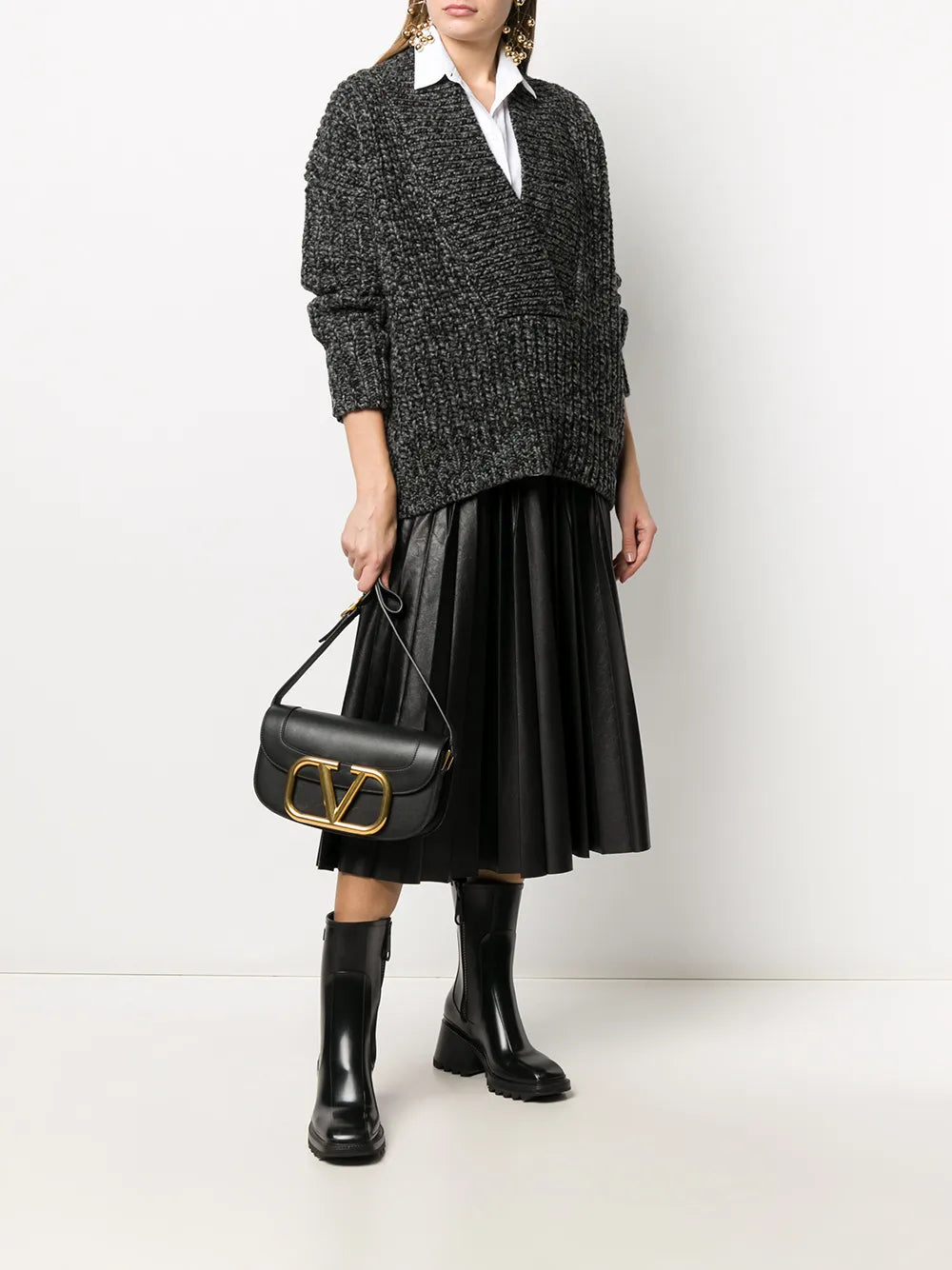 Valentino Garavani Oversized Mélange-Knit Jumper