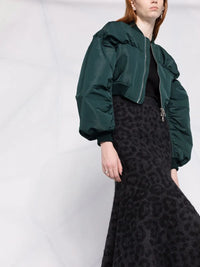 Valentino Garavani Leopard Pattern Flared Knitted Skirt