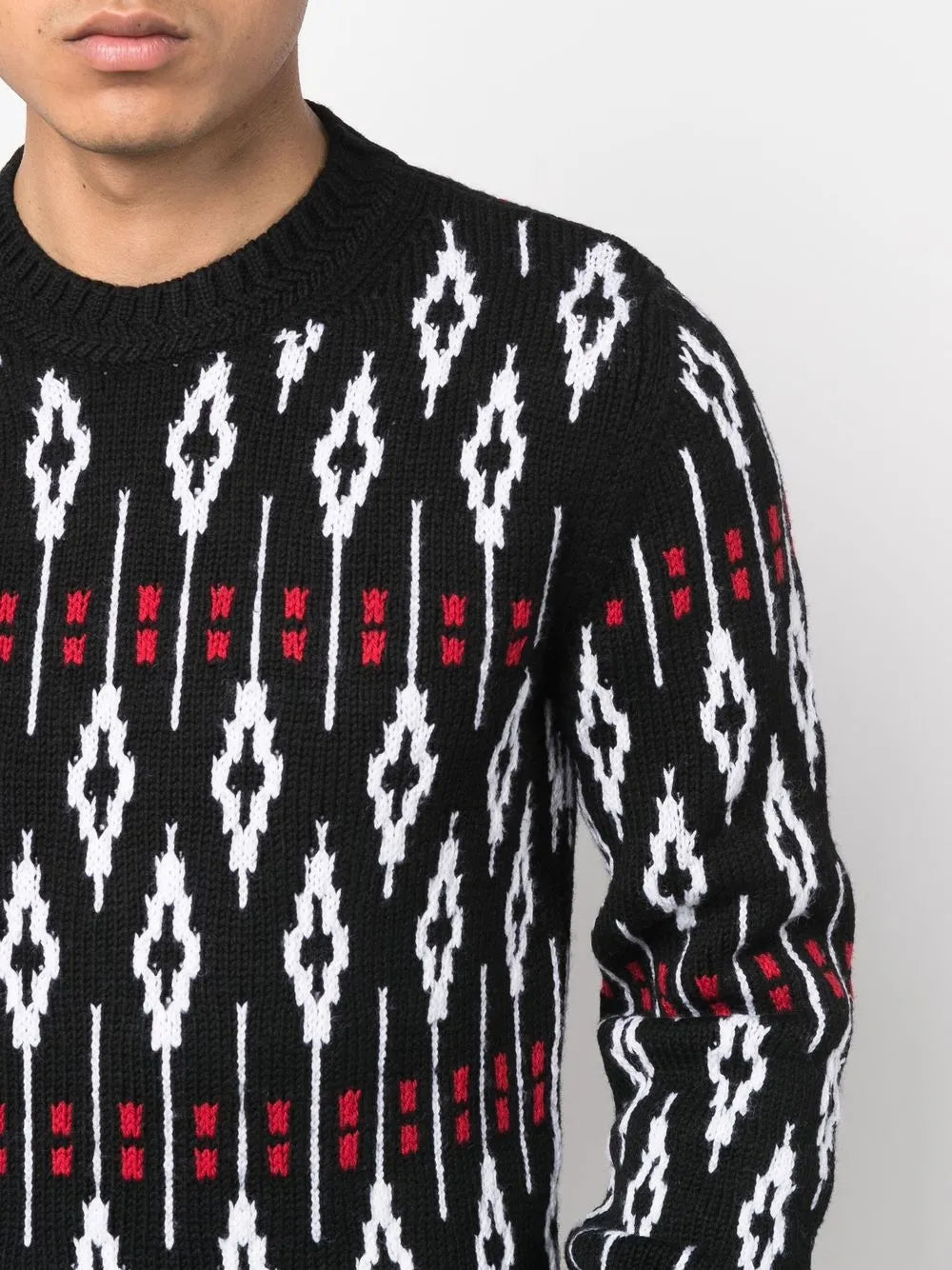 Valentino Garavani Intarsia-Knit Ribbed-Trim Jumper