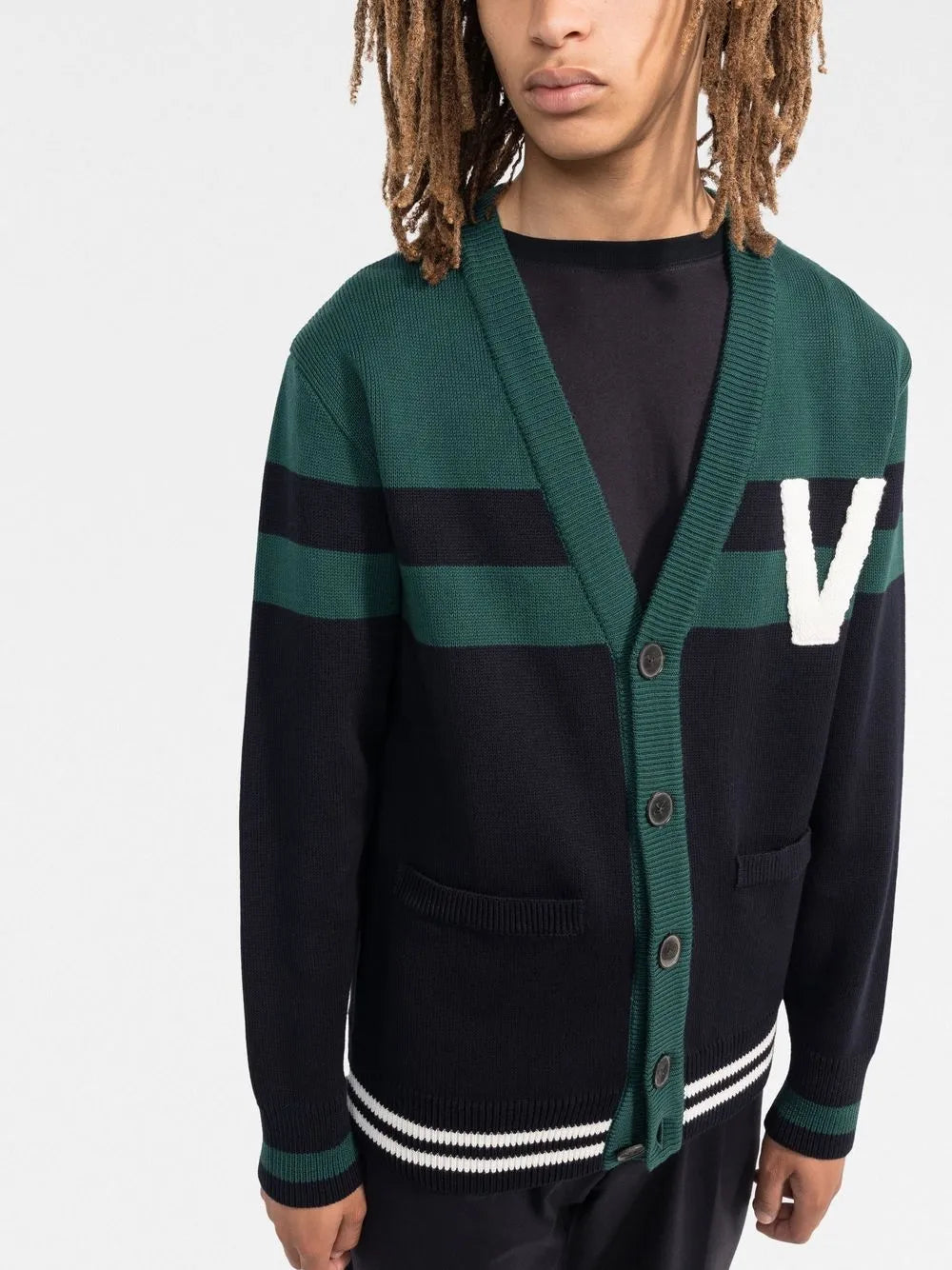 Valentino Garavani V-Logo Knitted Cardigan