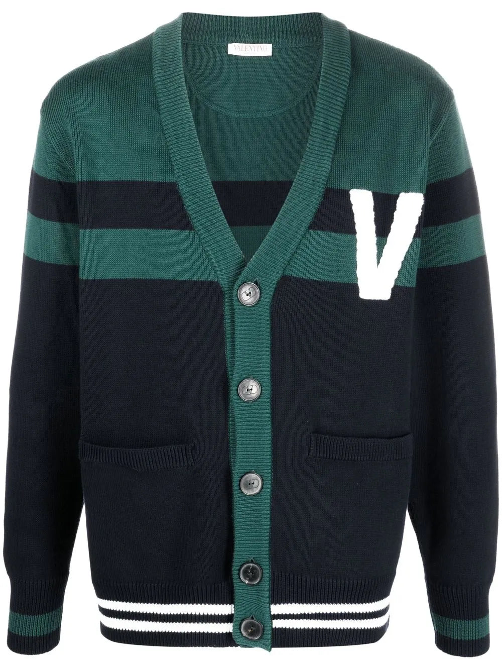 Valentino Garavani V-Logo Knitted Cardigan