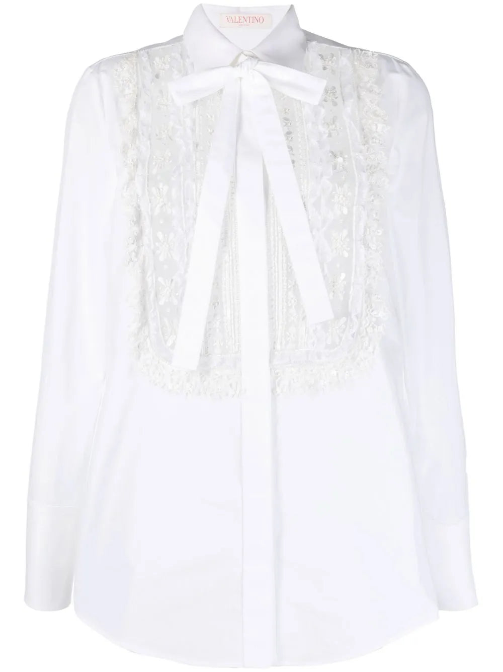 Valentino Garavani Lace-Bib Tailored Shirt