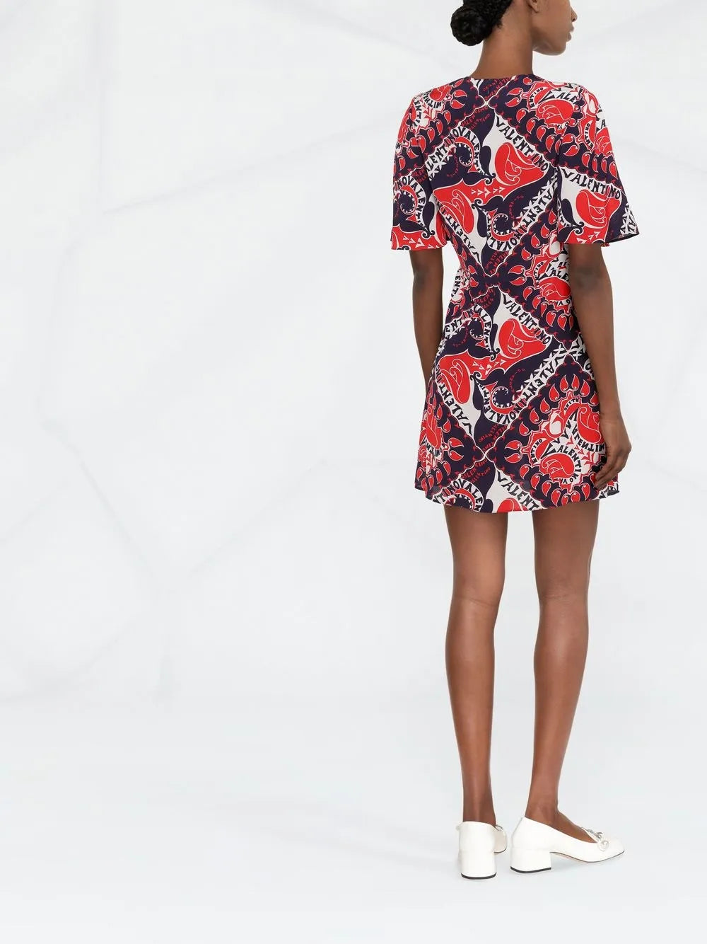 valentino a line dress Valentino Garavani Embellished Wool And Silk-blend Crepe Mini Dress - Women - Gold Dresses