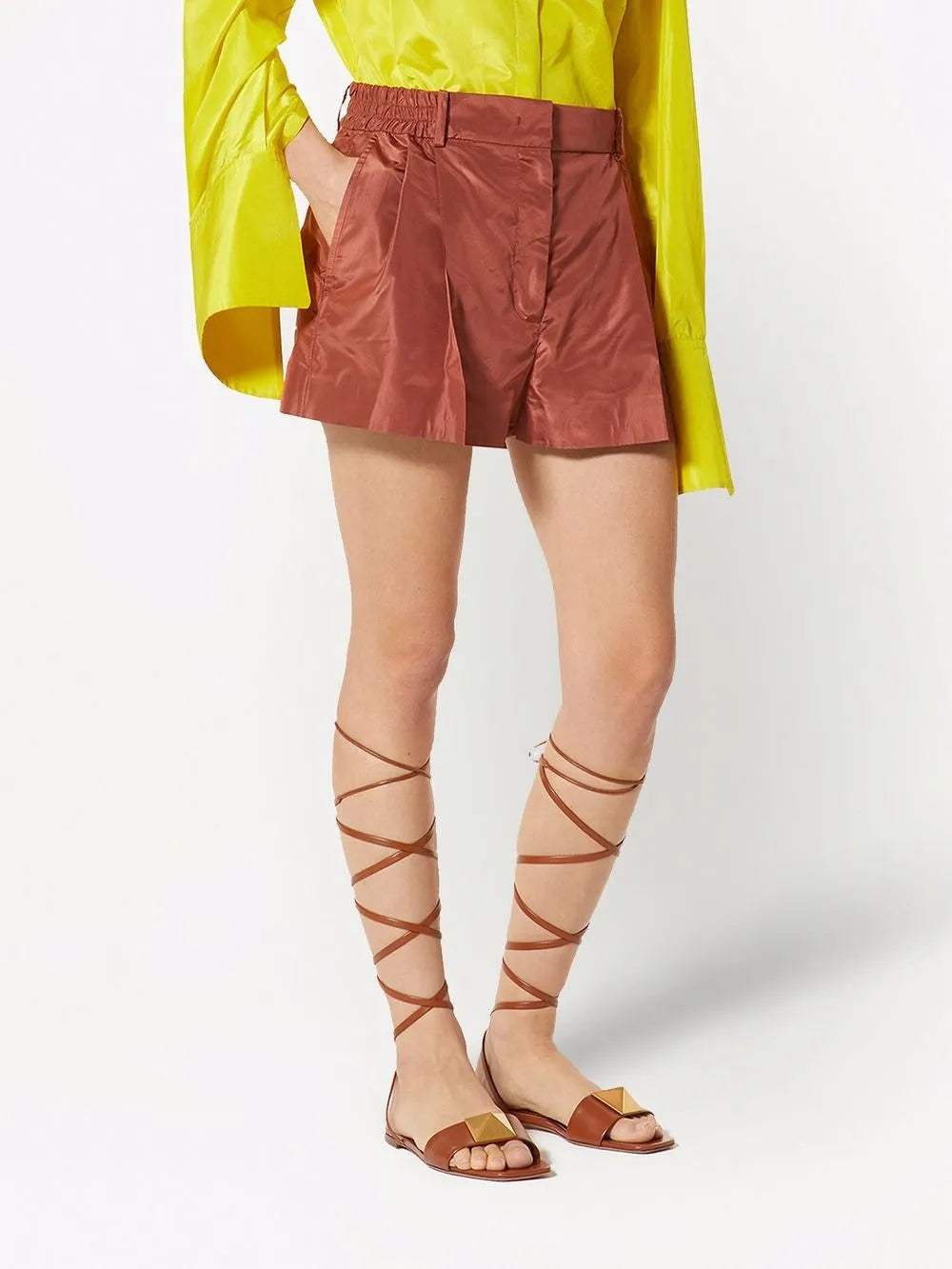 Valentino Garavani Pressed-Crease Tailored Shorts