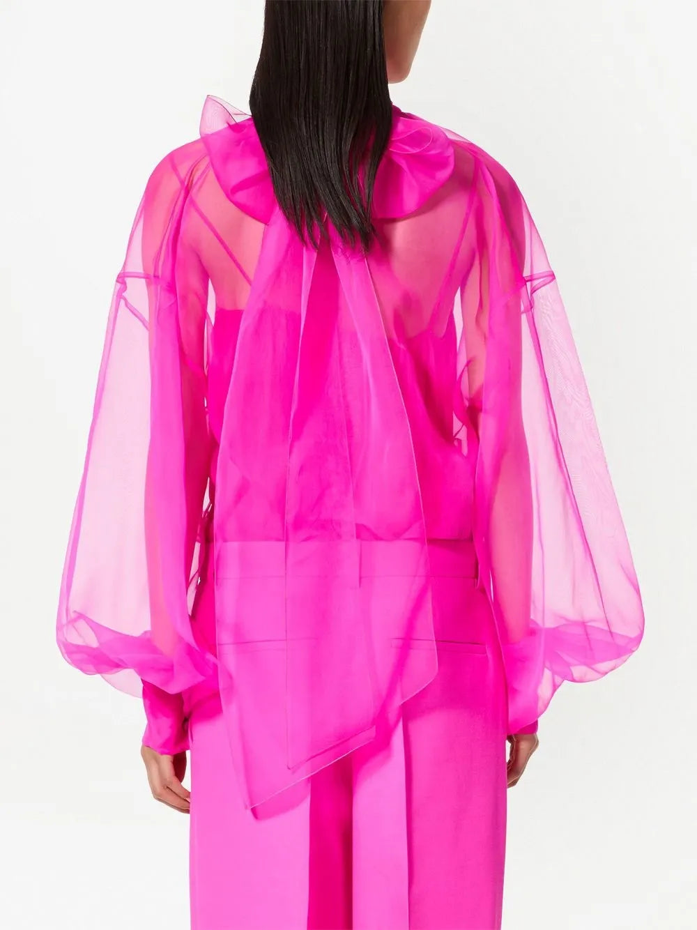Valentino Garavani Bow-Detail Organza Silk Blouse – Bluefly