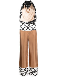 Valentino Garavani Chain 1967 Foulard Silk Jumpsuit