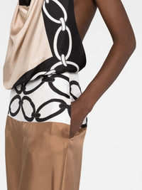 Valentino Garavani Chain 1967 Foulard Silk Jumpsuit