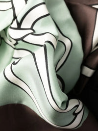 Valentino Chain-Print One-Shoulder Silk Midi Dress
