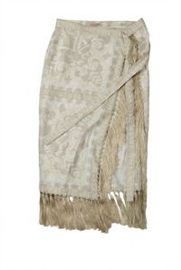 Valentino Adult Women'S Long Skirt In 100% Linen Fabric