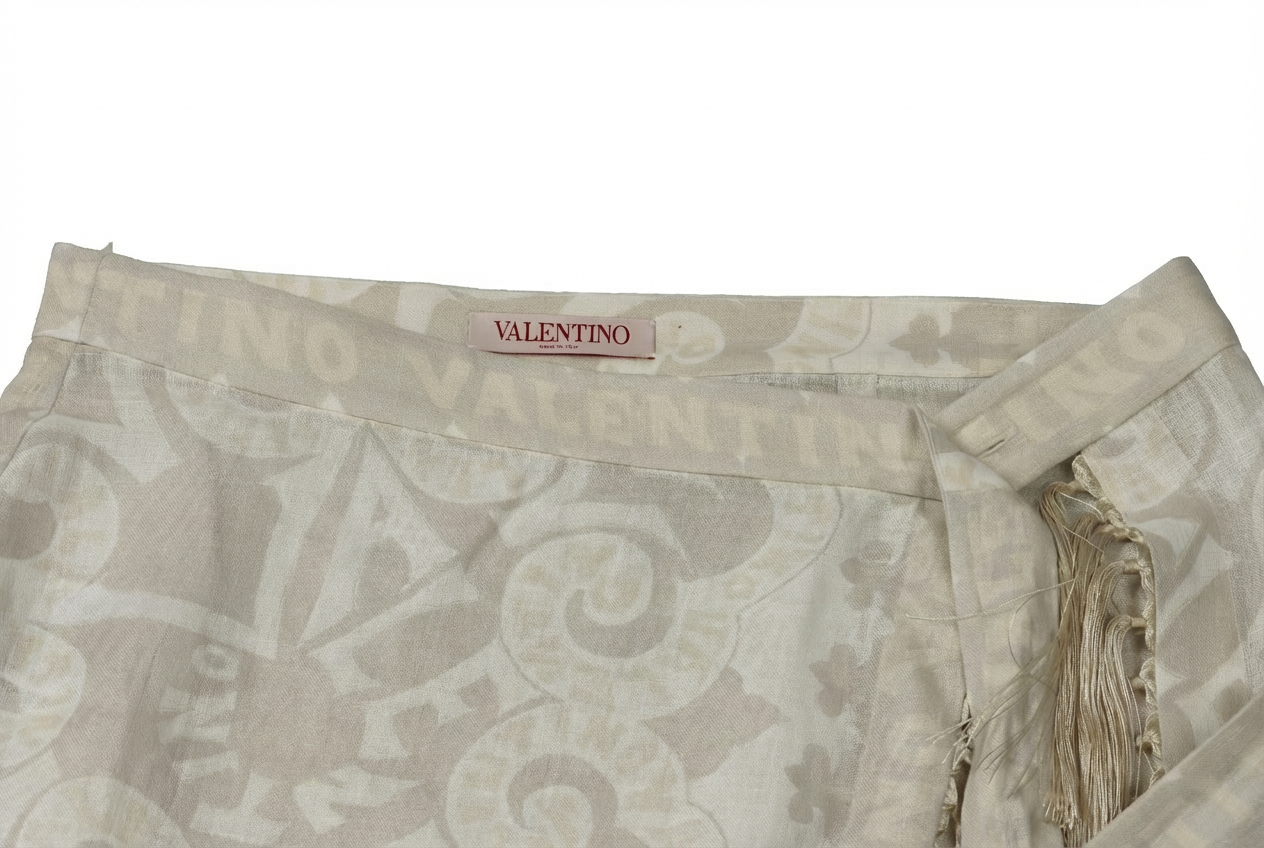 Valentino Adult Women'S Long Skirt In 100% Linen Fabric