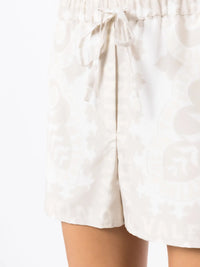 Valentino Garavani Geometric-Print Drawstring Shorts