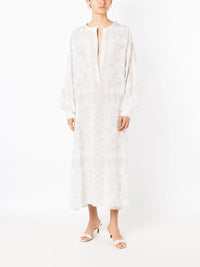 Valentino Garavani Geometric-Print Silk-Cotton Dress