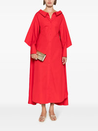 Valentino Garavani Cape-Detail Cotton Maxi Dress