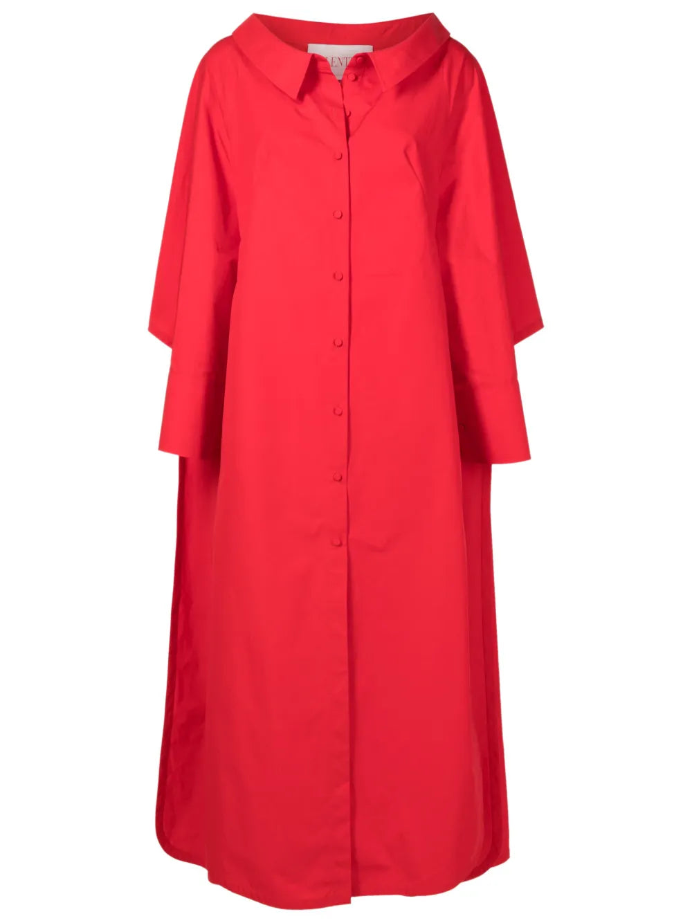 Valentino Garavani Cape-Detail Cotton Maxi Dress