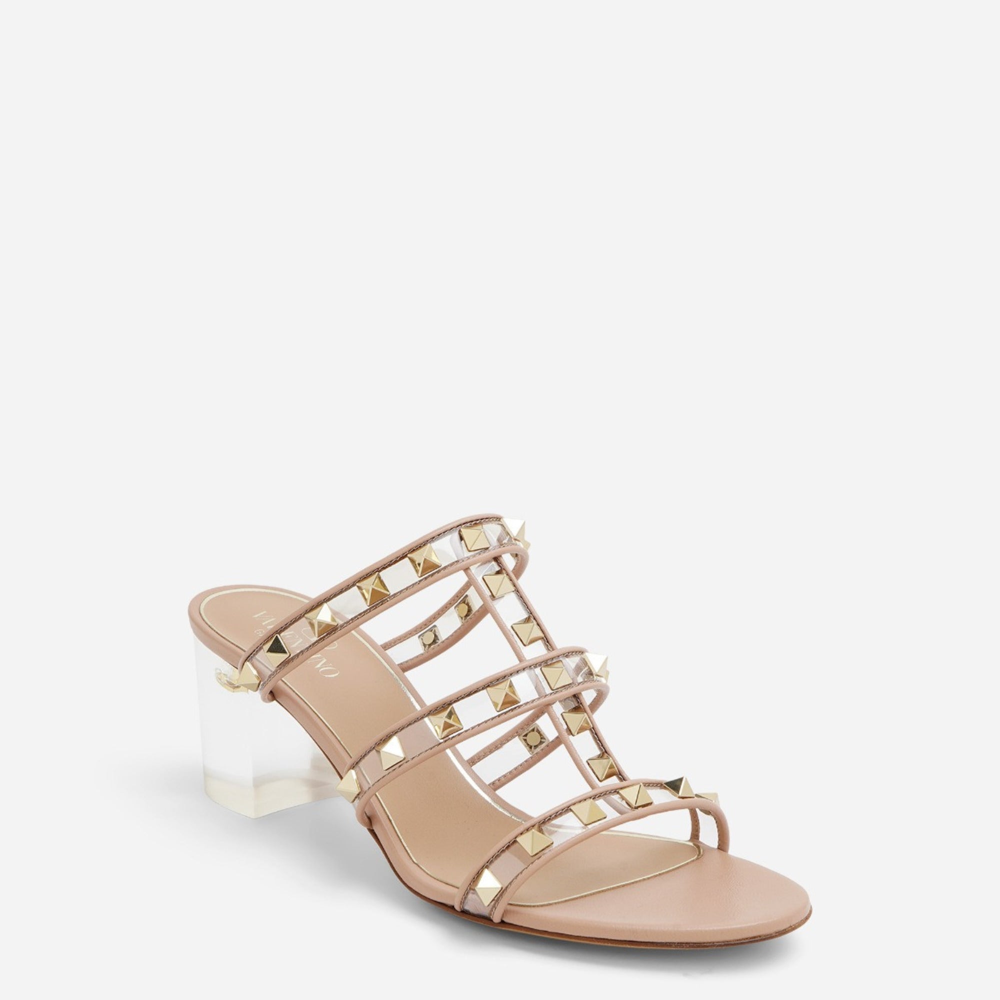 Valentino Garavani Rockstud Block-Heeled Sandals