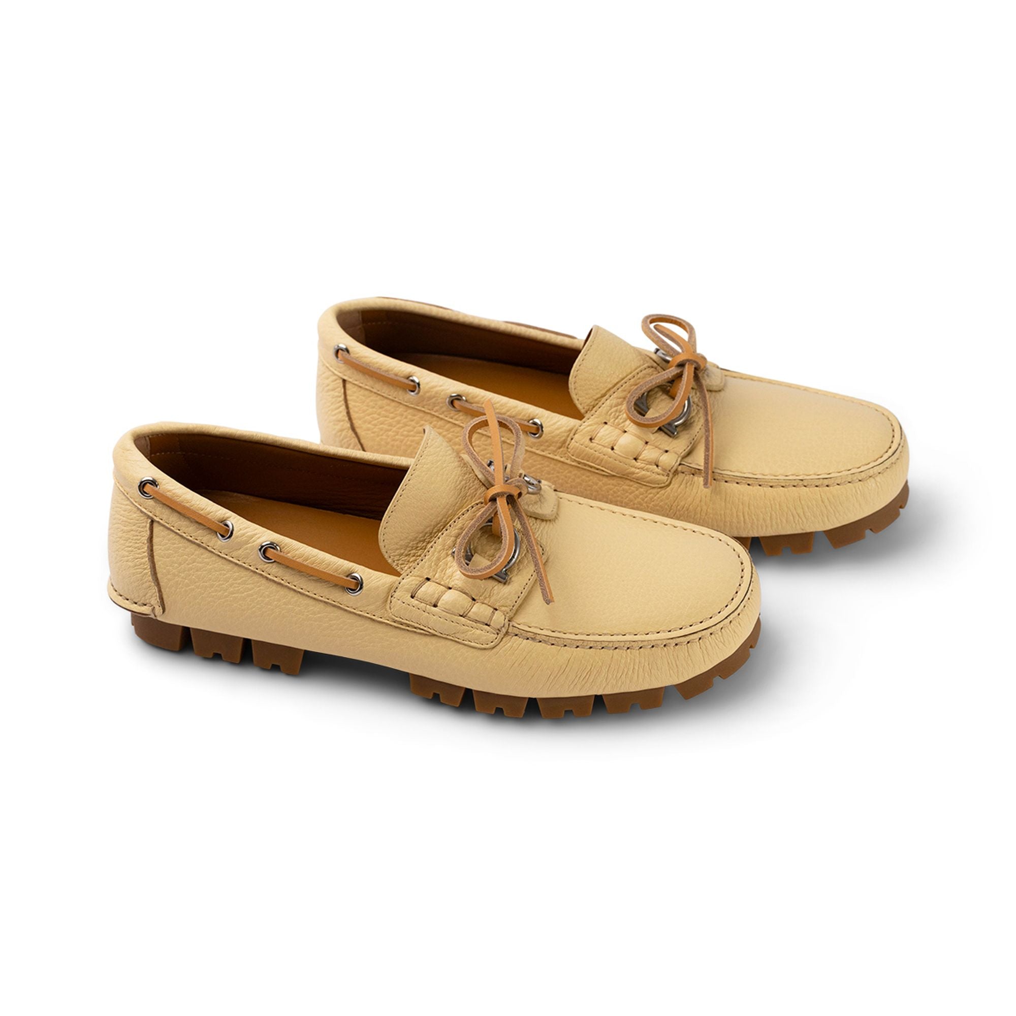 Ferragamo Injected Rock Leather Loafers