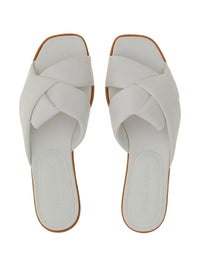 Ferragamo Knot-Detail Leather Slides