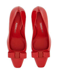 Ferragamo Vara Bow 85Mm Patent Leather Pumps