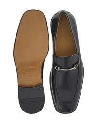 Ferragamo Gancini-Plaque Leather Loafers