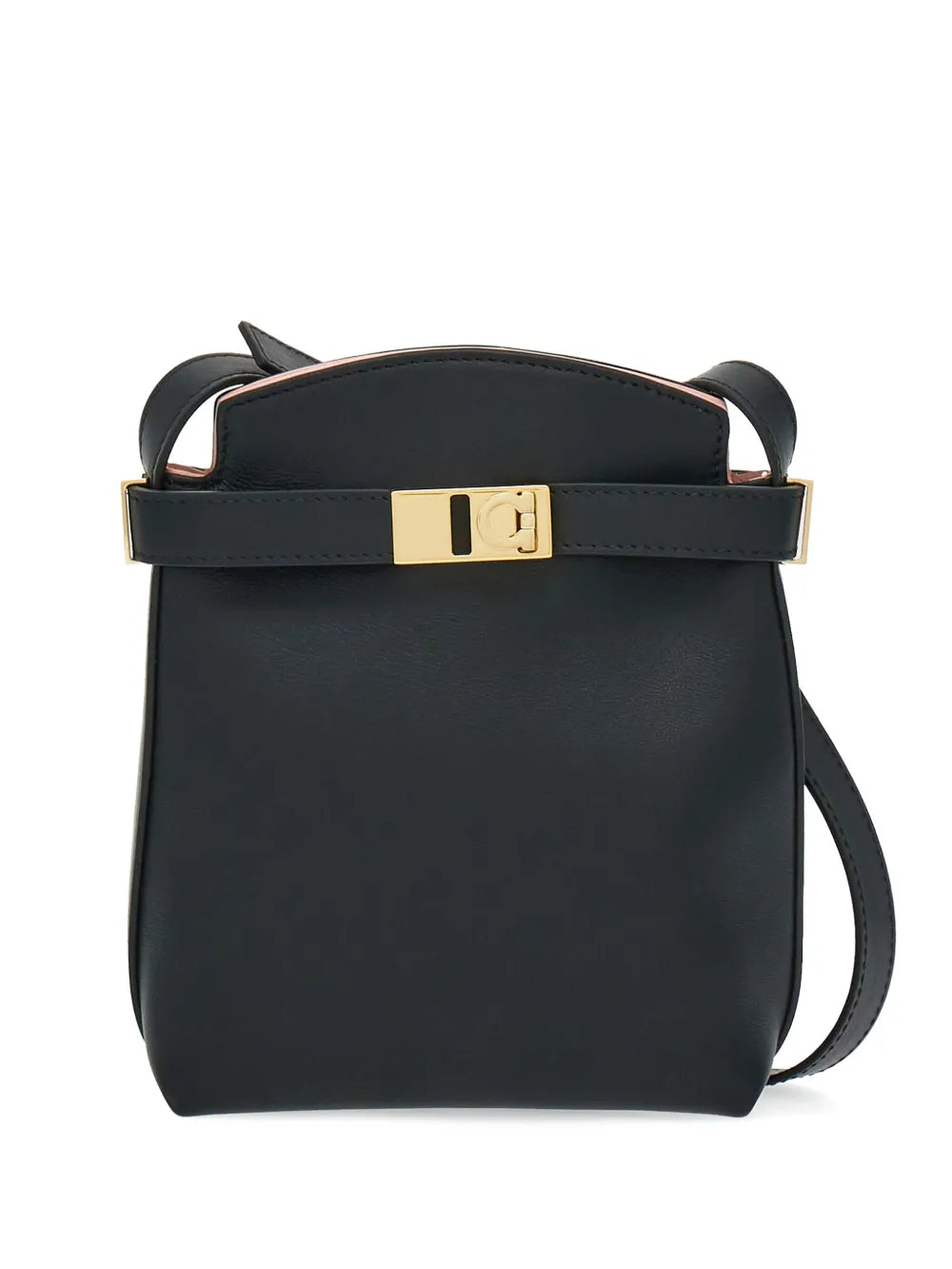 Ferragamo Hug Gancini-Plaque Leather Phone Holder