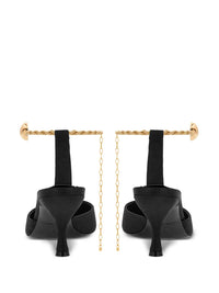 Ferragamo 70Mm Cable-Link Chain Satin-Finish Pumps