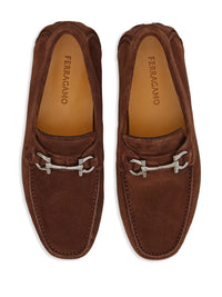 Ferragamo Gancini Suede Loafers